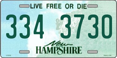 NH license plate 3343730