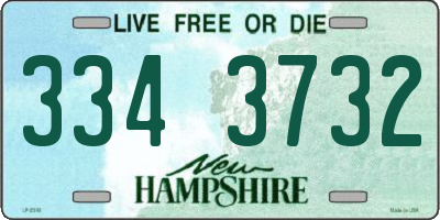 NH license plate 3343732