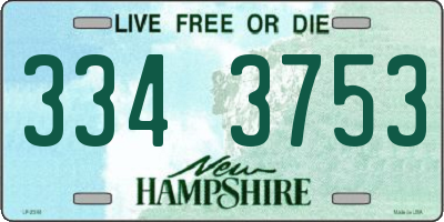 NH license plate 3343753