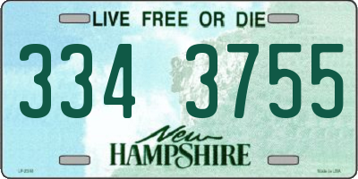 NH license plate 3343755