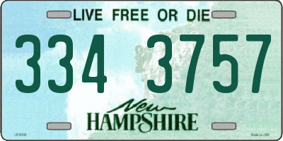 NH license plate 3343757