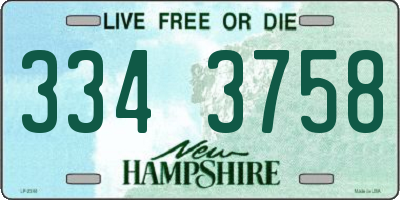 NH license plate 3343758