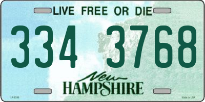 NH license plate 3343768