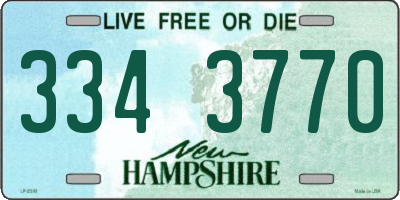 NH license plate 3343770