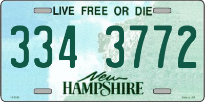 NH license plate 3343772