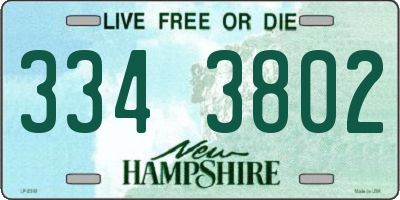 NH license plate 3343802