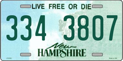 NH license plate 3343807