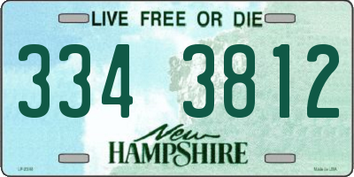 NH license plate 3343812