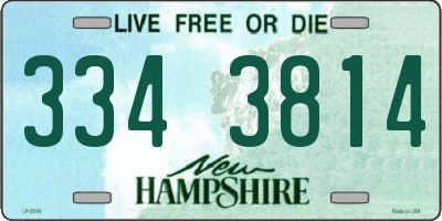 NH license plate 3343814