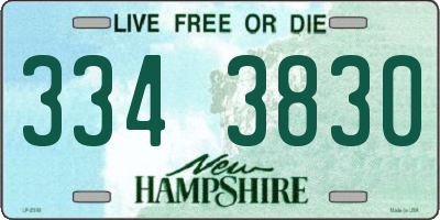 NH license plate 3343830
