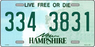 NH license plate 3343831