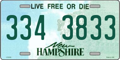 NH license plate 3343833