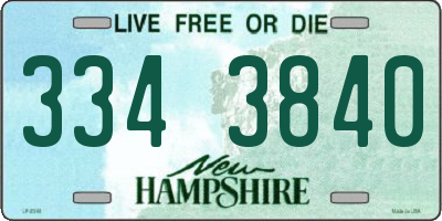 NH license plate 3343840