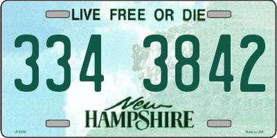 NH license plate 3343842