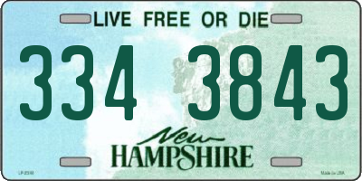 NH license plate 3343843