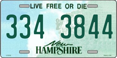 NH license plate 3343844