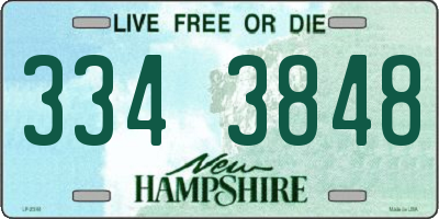 NH license plate 3343848