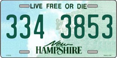 NH license plate 3343853