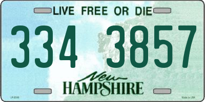 NH license plate 3343857