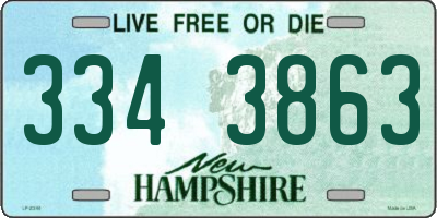 NH license plate 3343863