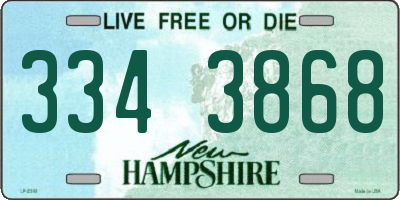 NH license plate 3343868