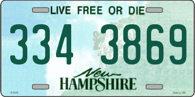 NH license plate 3343869