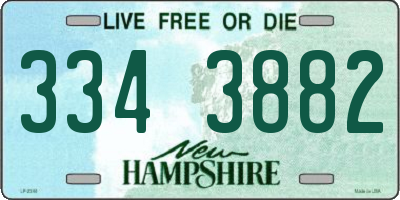 NH license plate 3343882