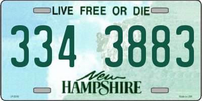 NH license plate 3343883