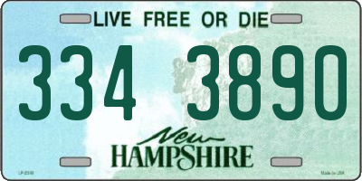 NH license plate 3343890