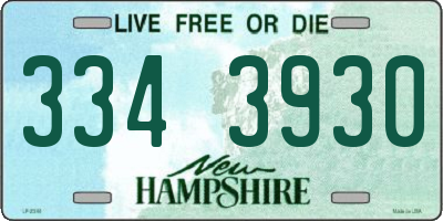 NH license plate 3343930