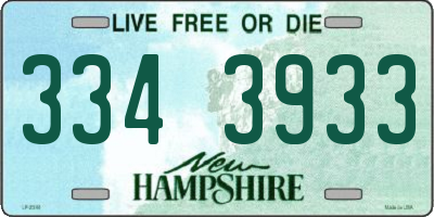 NH license plate 3343933