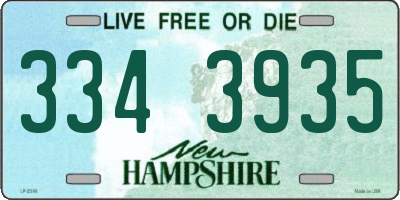 NH license plate 3343935