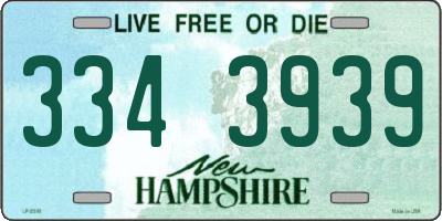 NH license plate 3343939