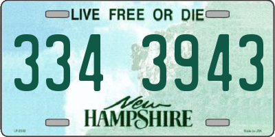 NH license plate 3343943
