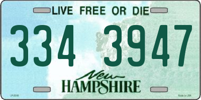NH license plate 3343947