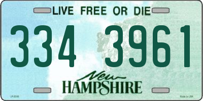 NH license plate 3343961