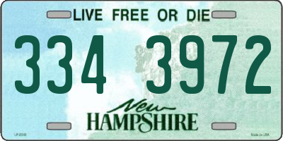 NH license plate 3343972