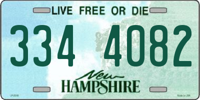 NH license plate 3344082