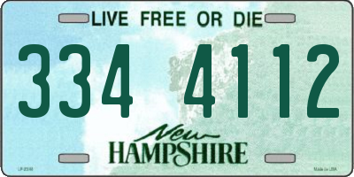 NH license plate 3344112