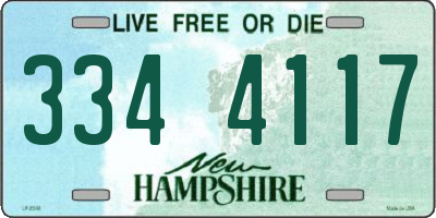 NH license plate 3344117