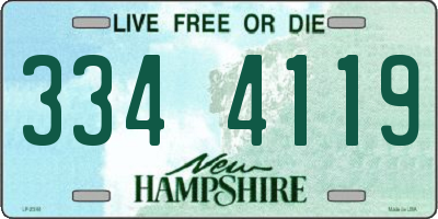 NH license plate 3344119