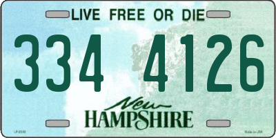 NH license plate 3344126