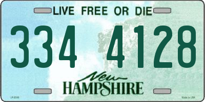 NH license plate 3344128