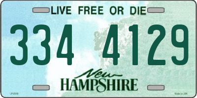 NH license plate 3344129