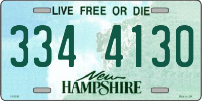 NH license plate 3344130