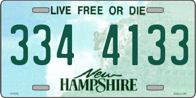 NH license plate 3344133