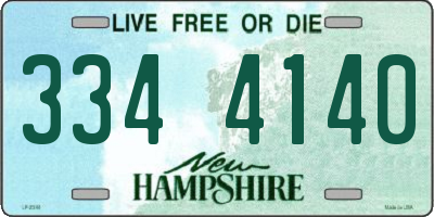 NH license plate 3344140