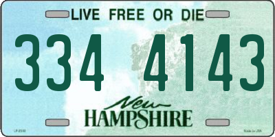 NH license plate 3344143
