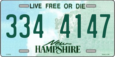 NH license plate 3344147