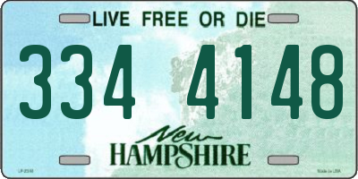 NH license plate 3344148